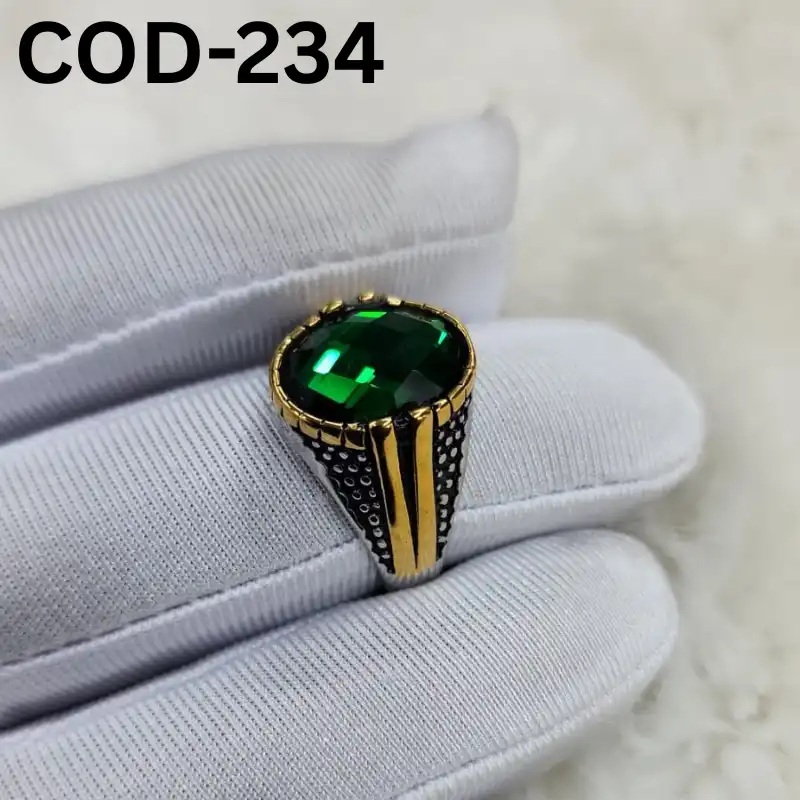 Vip অরজিনাল পান্না পাথর হাতের আংটি-234